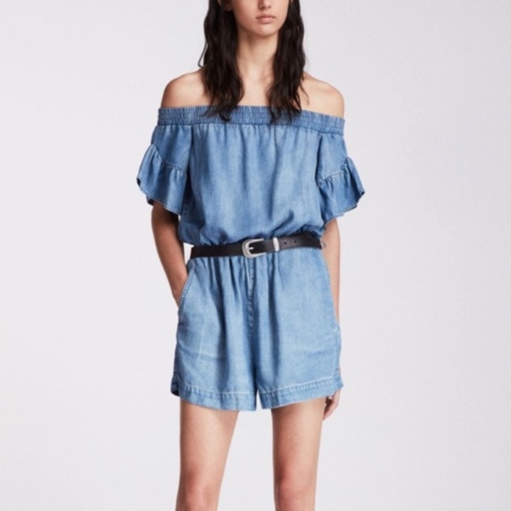 All Saints Adela Denim Jumpsuit